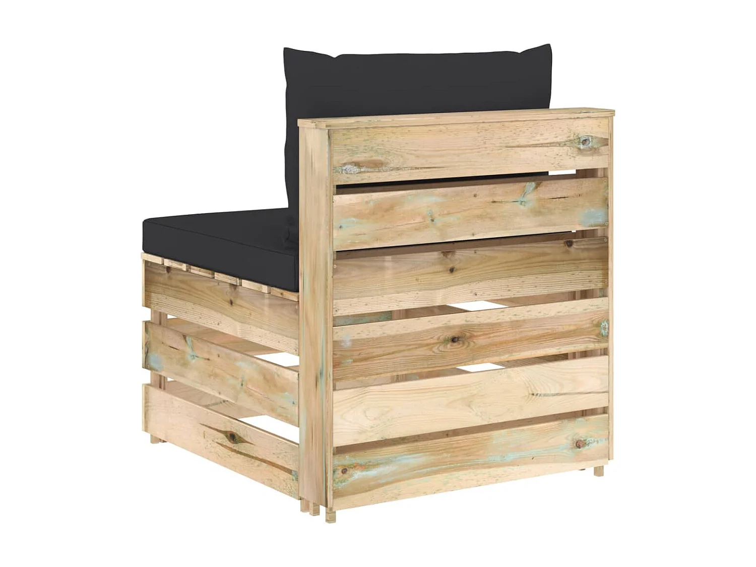 Canapé central sectionnel avec coussins Bois imprégné de vert