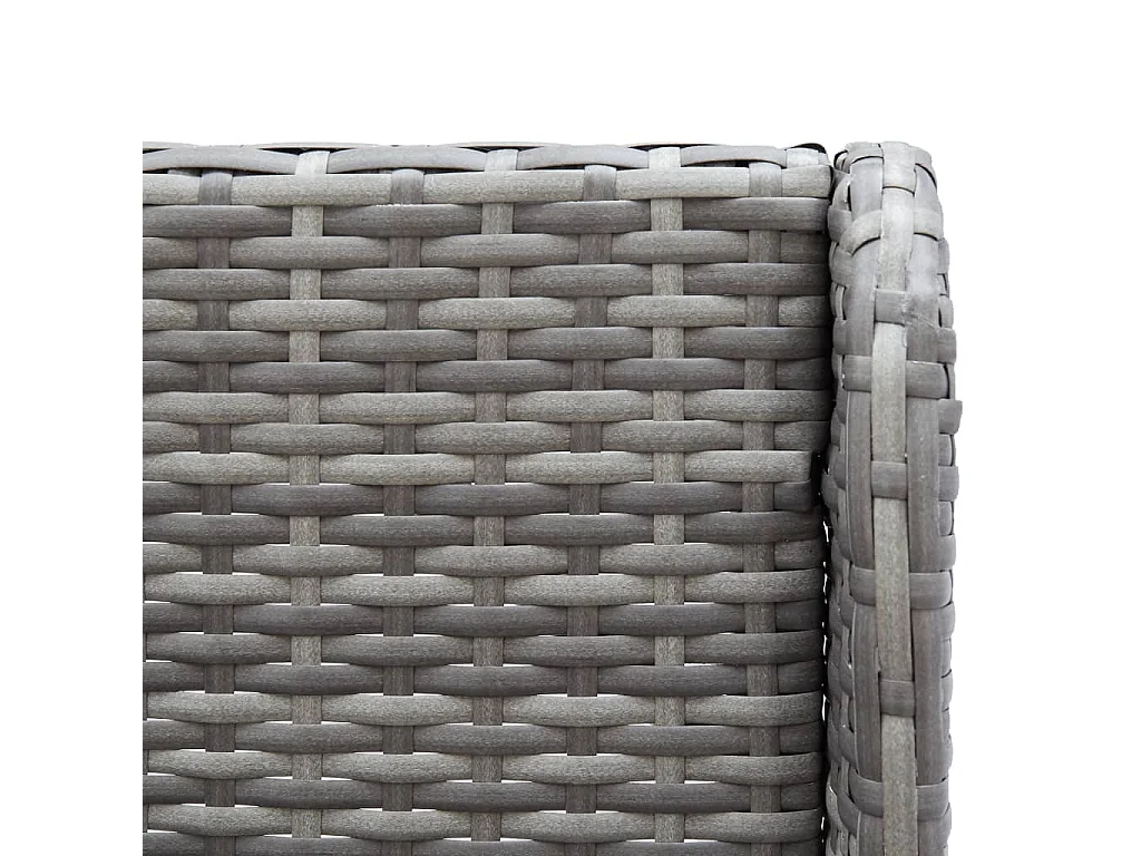 Tuinhoekbanken 2 st poly rattan grijs