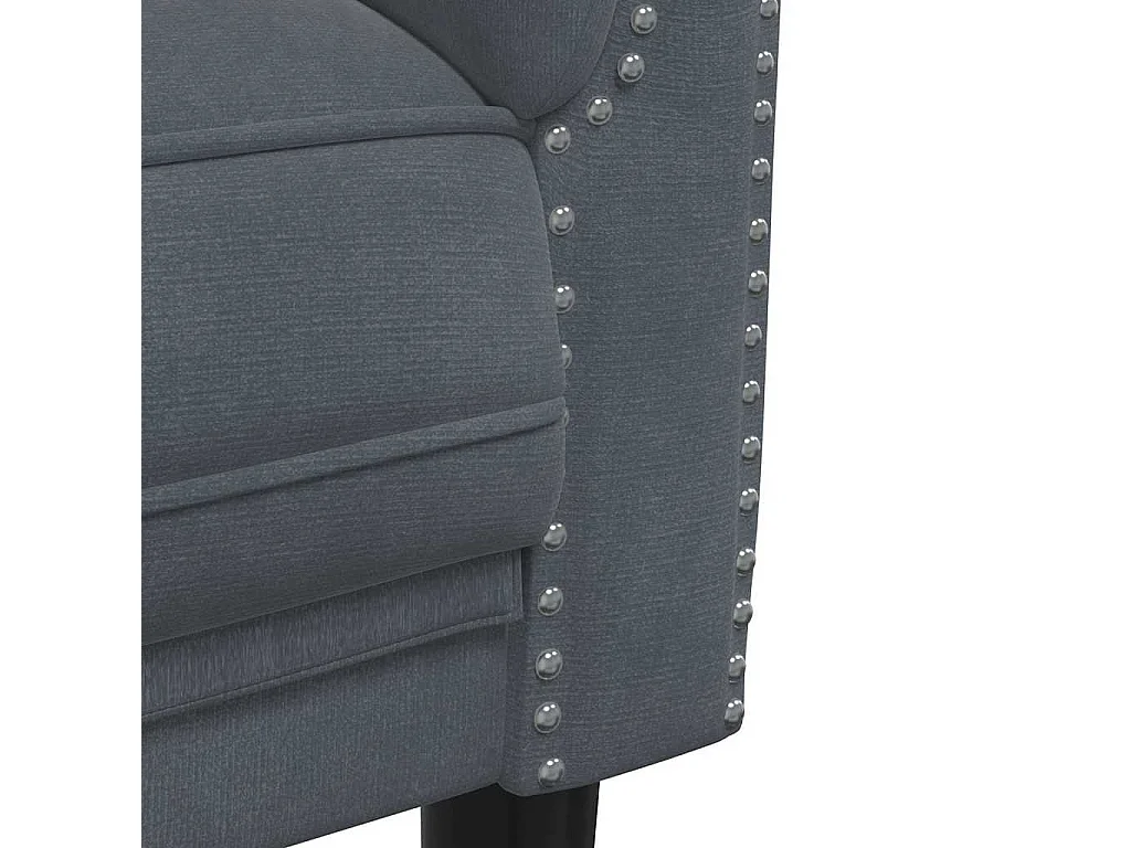 Sofa 2-Sitzer Dunkelgrau Samt