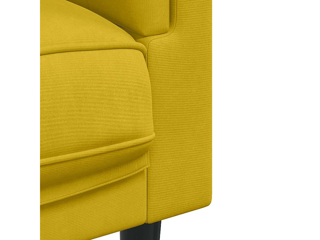 Sofa mit Kissen 2-Sitzer Gelb Samt