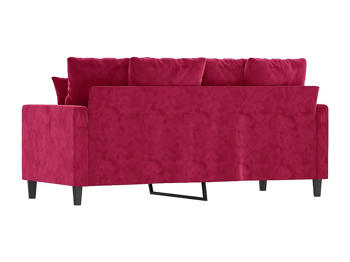 Canapé à 2 places Rouge bordeaux 140 cm Velours