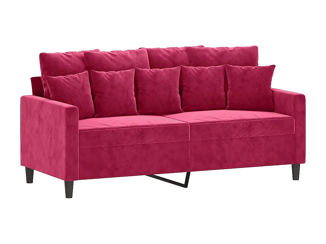 2-Sitzer-Sofa Weinrot 140 cm Samt
