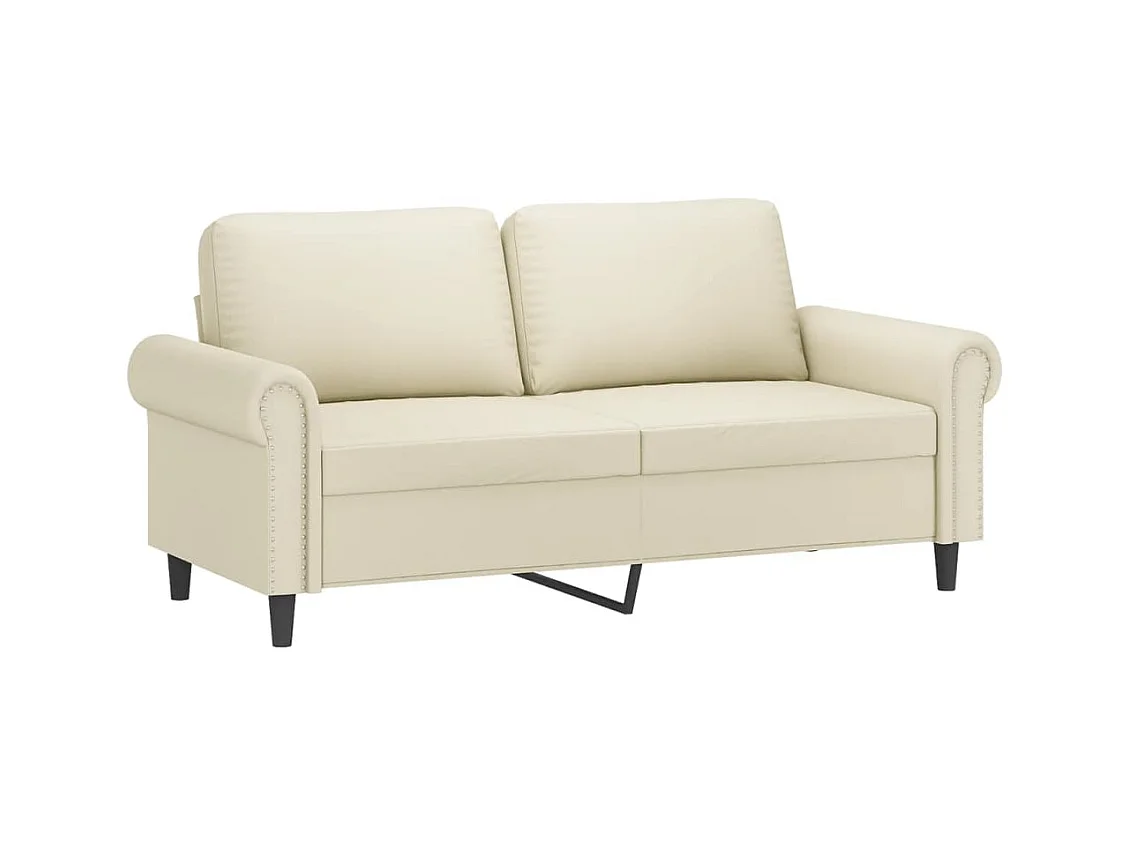 2-Sitzer-Sofa Creme 140 cm Kunstleder