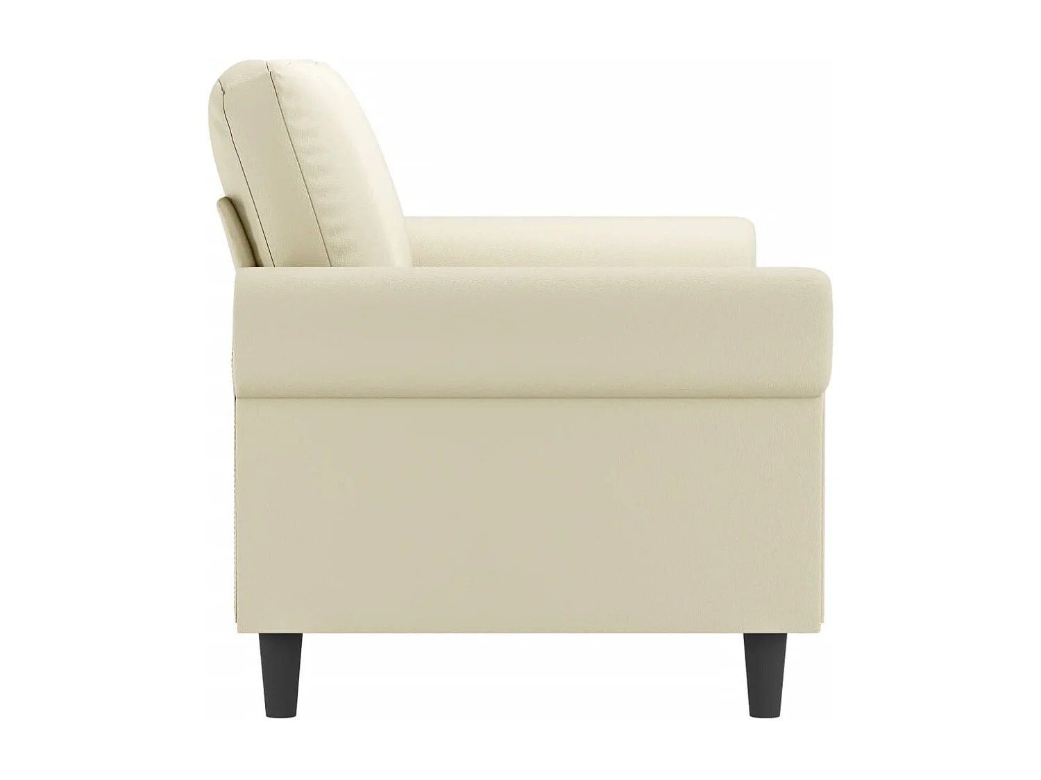 2-Sitzer-Sofa Creme 140 cm Kunstleder