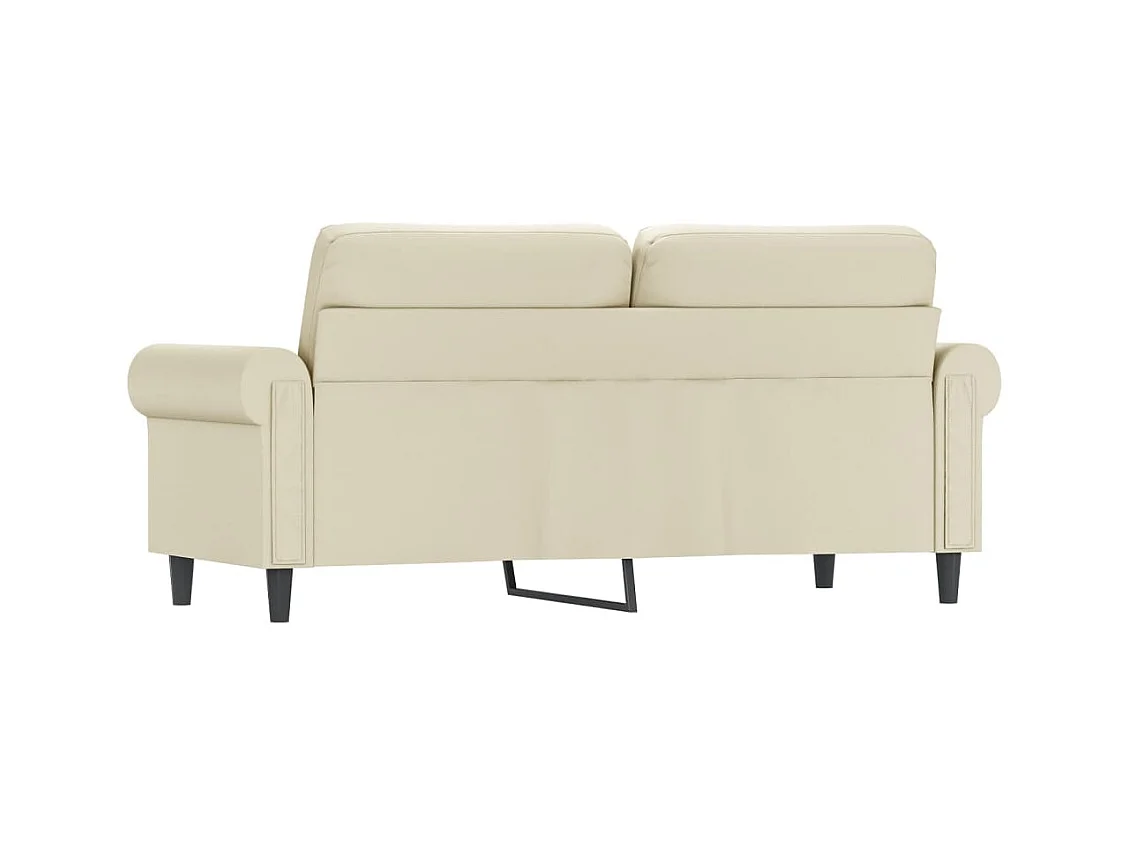 2-Sitzer-Sofa Creme 140 cm Kunstleder