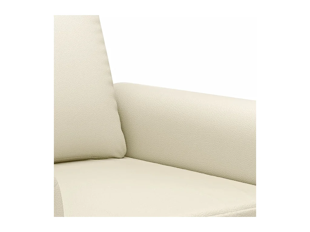 2-Sitzer-Sofa Creme 140 cm Kunstleder
