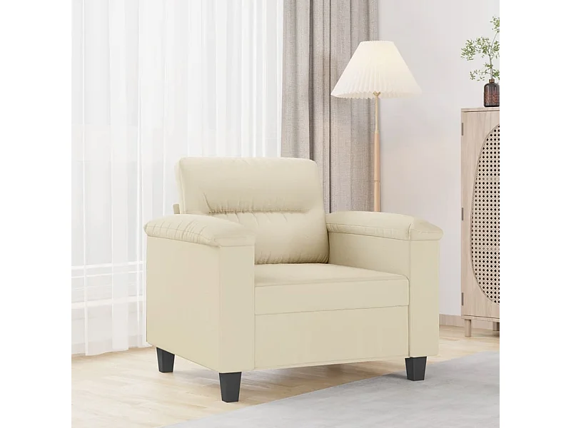 Fauteuil 60 cm kunstleer crèmekleurig