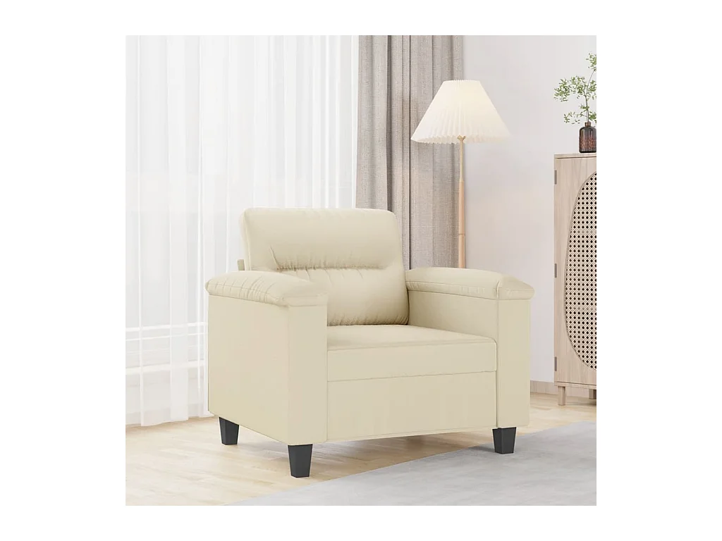 Fauteuil 60 cm kunstleer crèmekleurig