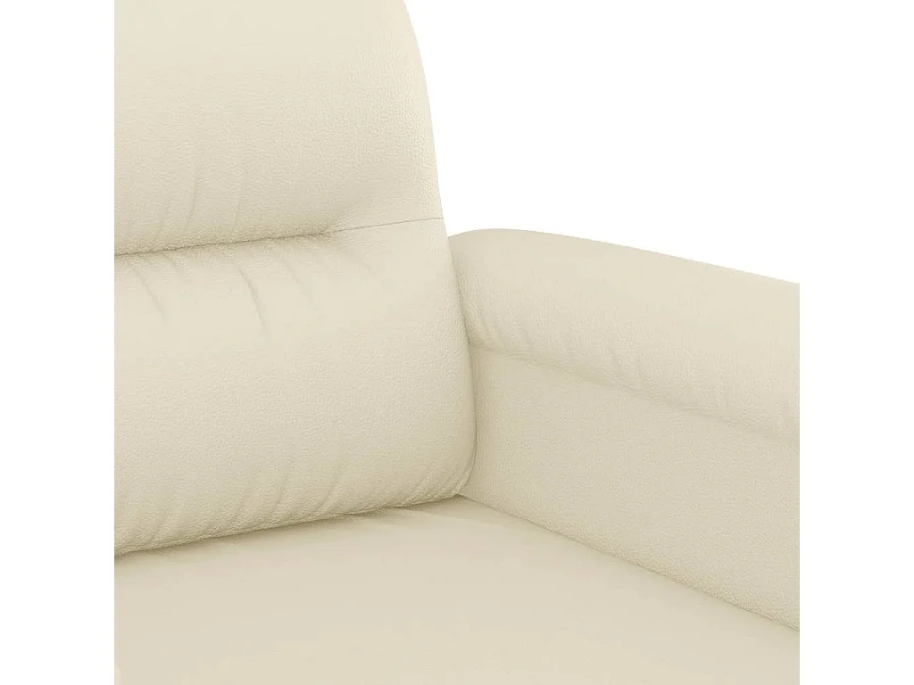 Sillón cuero sintético crema 60 cm