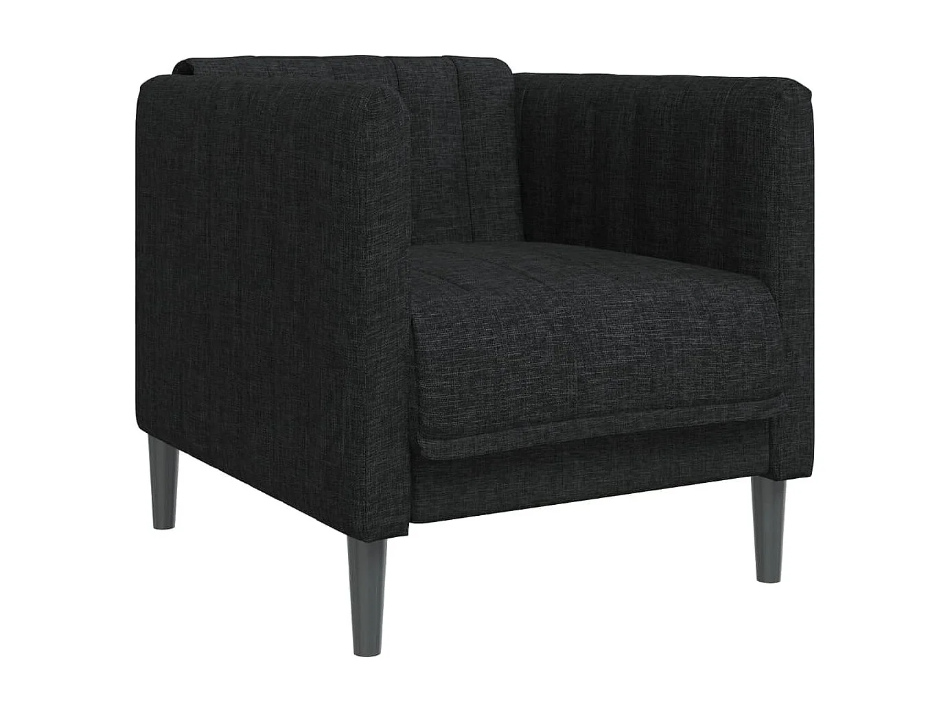 Ensemble de canapés 3 pcs noir tissu