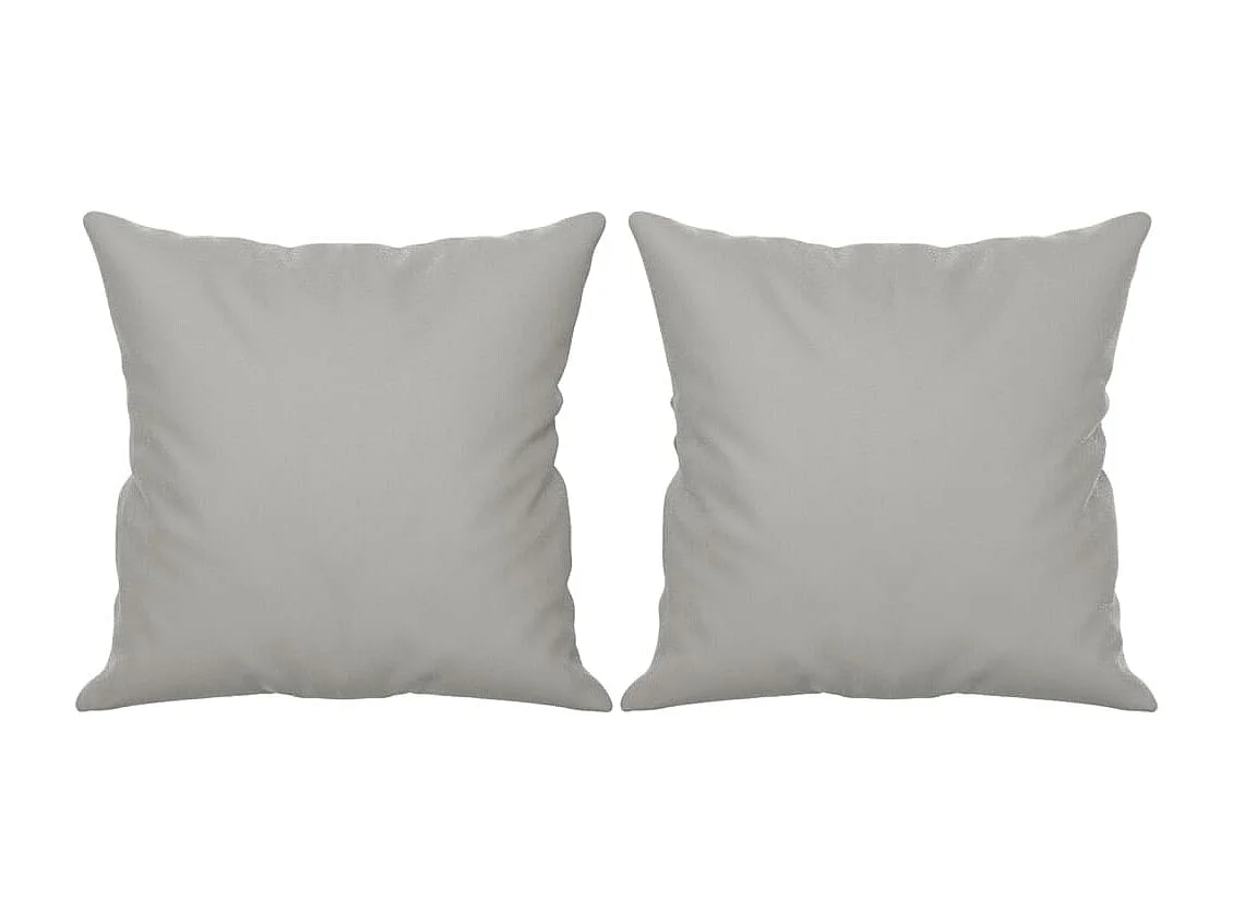 2-Sitzer-Sofa mit Kissen Hellgrau 140 cm Mikrofasergewebe