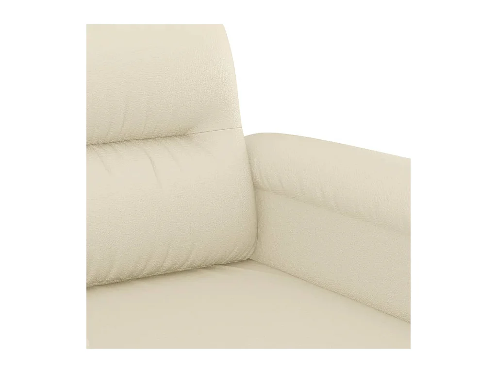 Ensemble de canapés 2 pcs avec coussins Crème Similicuir