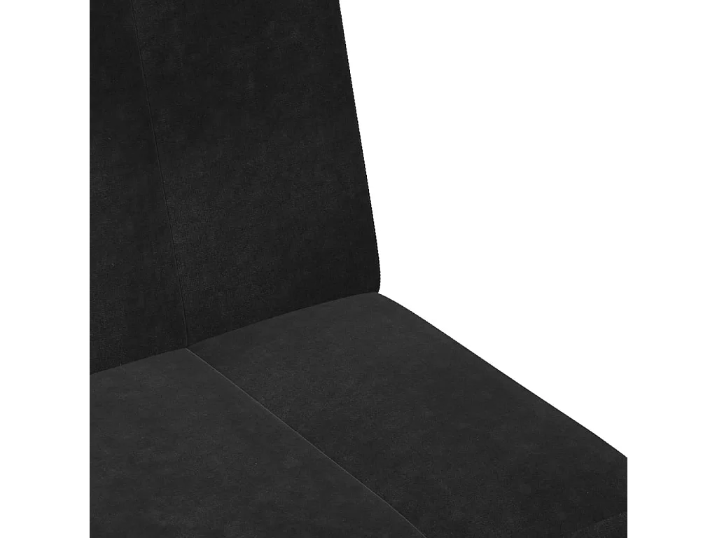 Slaapbank 2-zits met voetenbank fluweel zwart