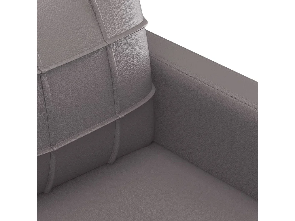 Juego de sofás con cojines 2 piezas cuero sintético gris