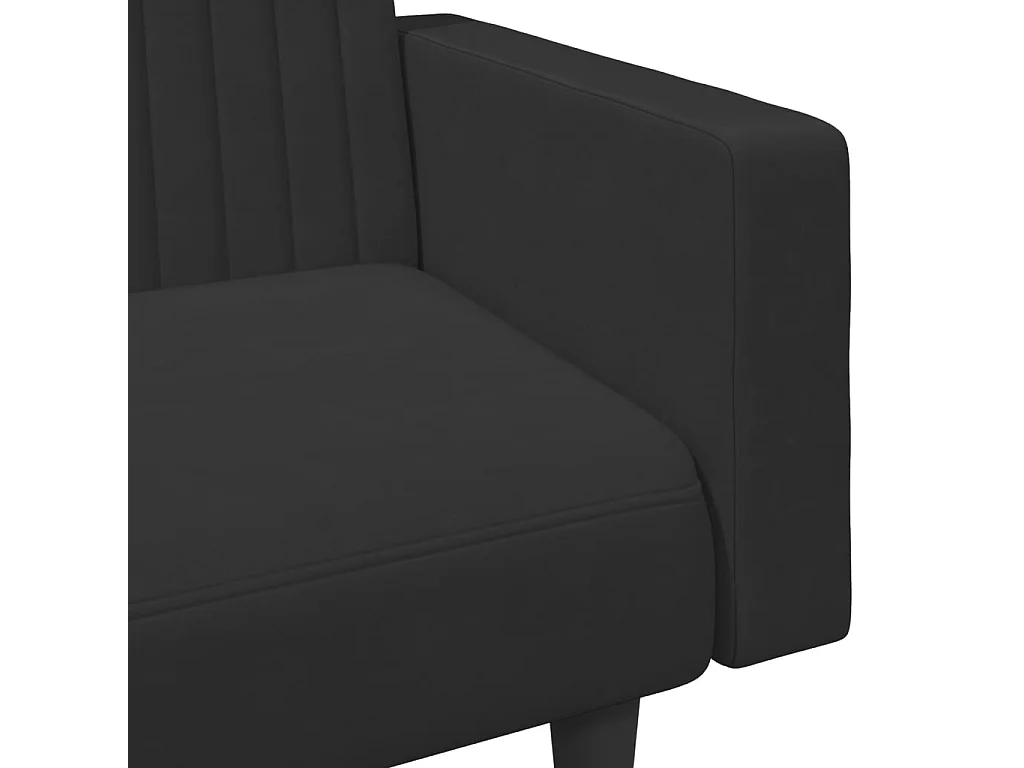 Ensemble de canapés 2 pcs noir velours