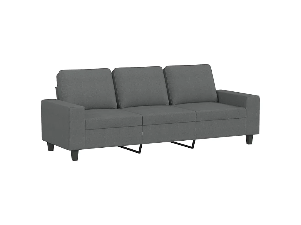 3-delige Loungeset stof donkergrijs