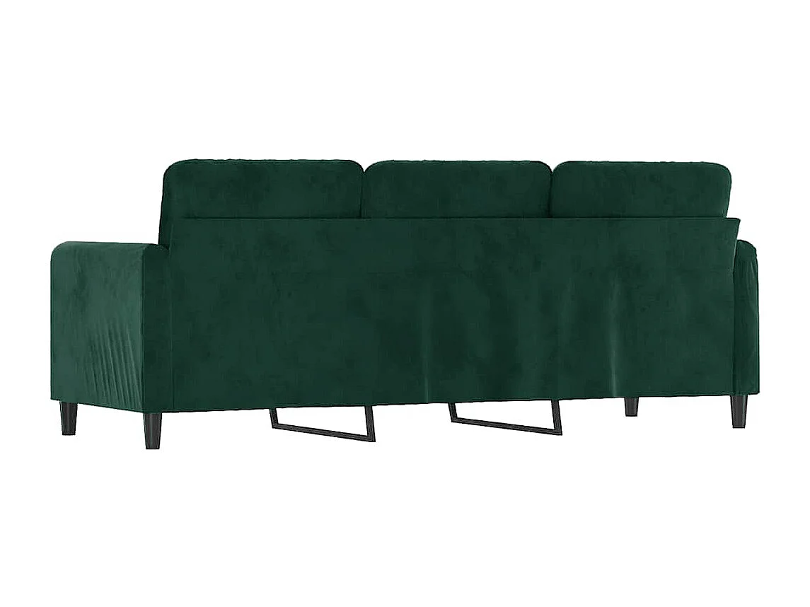 Sofá de 3 plazas terciopelo verde oscuro 180 cm