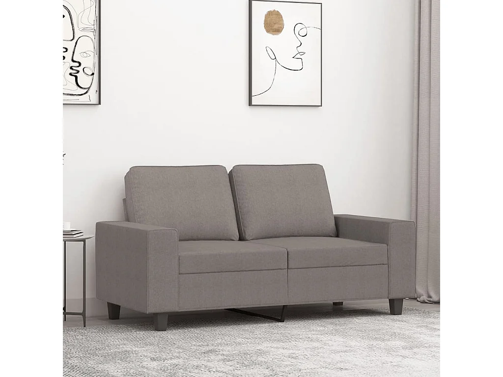 2-Sitzer-Sofa Taupe 120 cm Stoff
