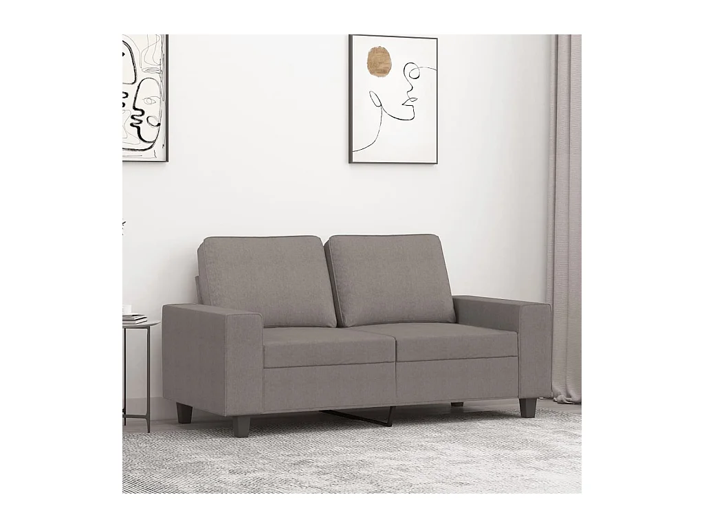 Canapé à 2 places Taupe 120 cm Tissu