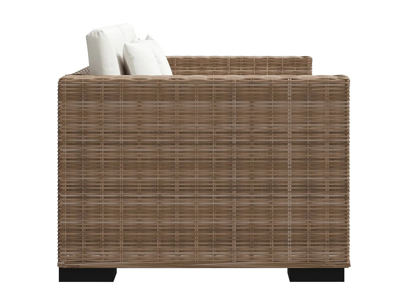 8-tlg. 3-Sitzer Sofa Set Echt Rattan