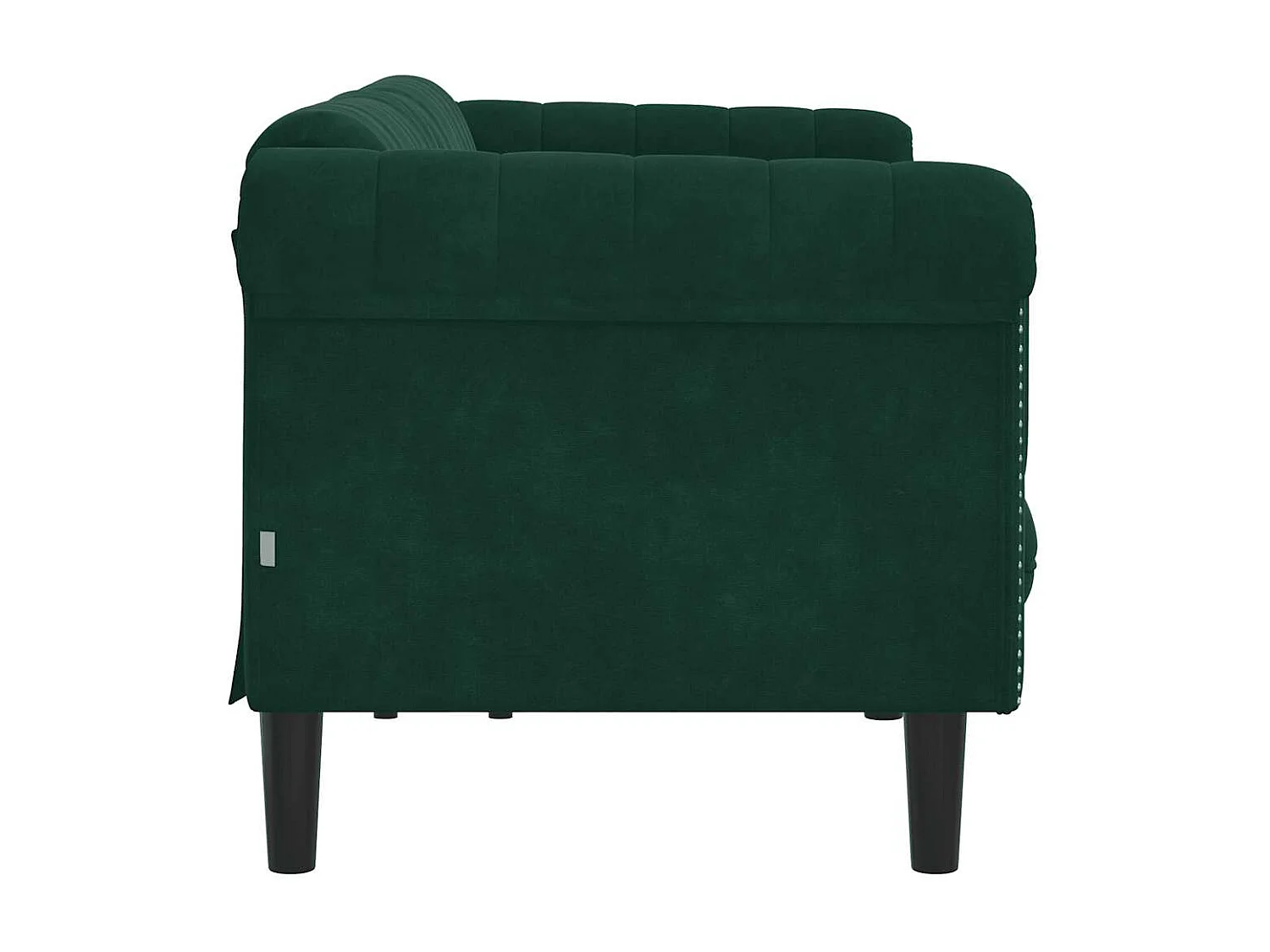 Sofa 3-Sitzer Dunkelgrün Samt