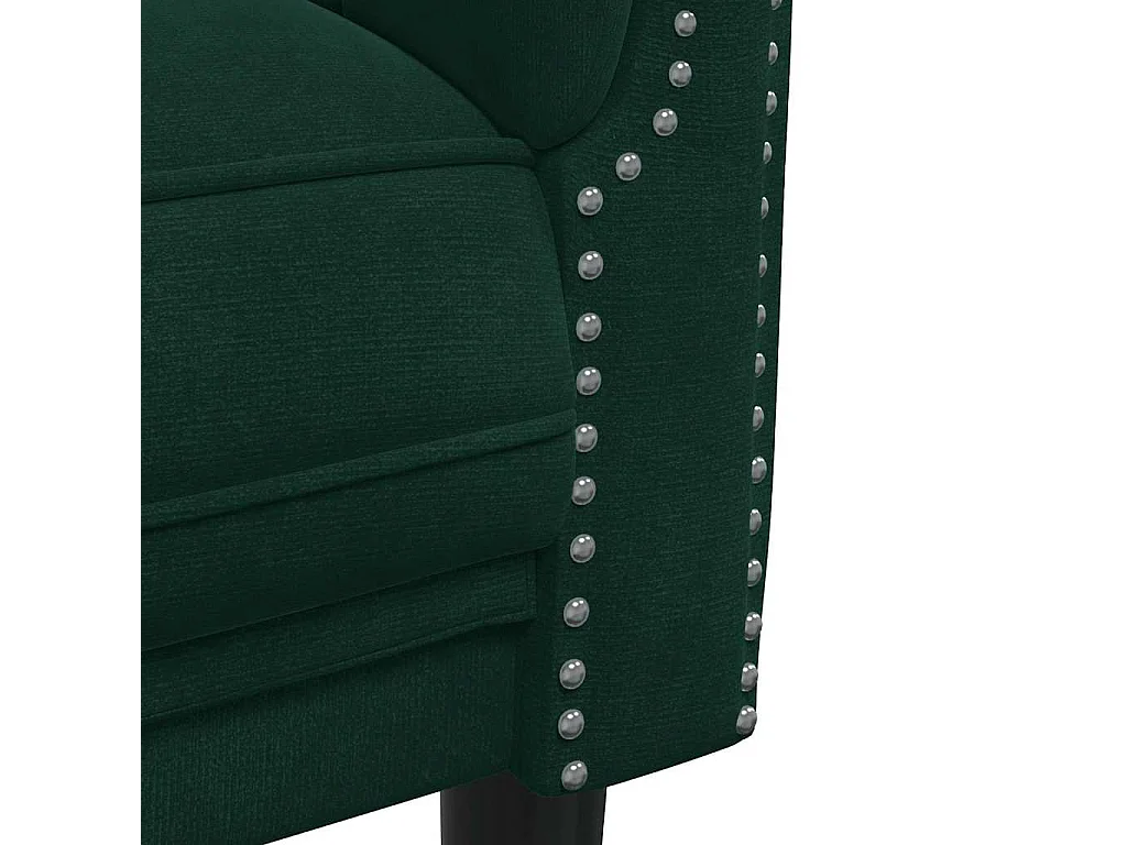 Sofa 3-Sitzer Dunkelgrün Samt