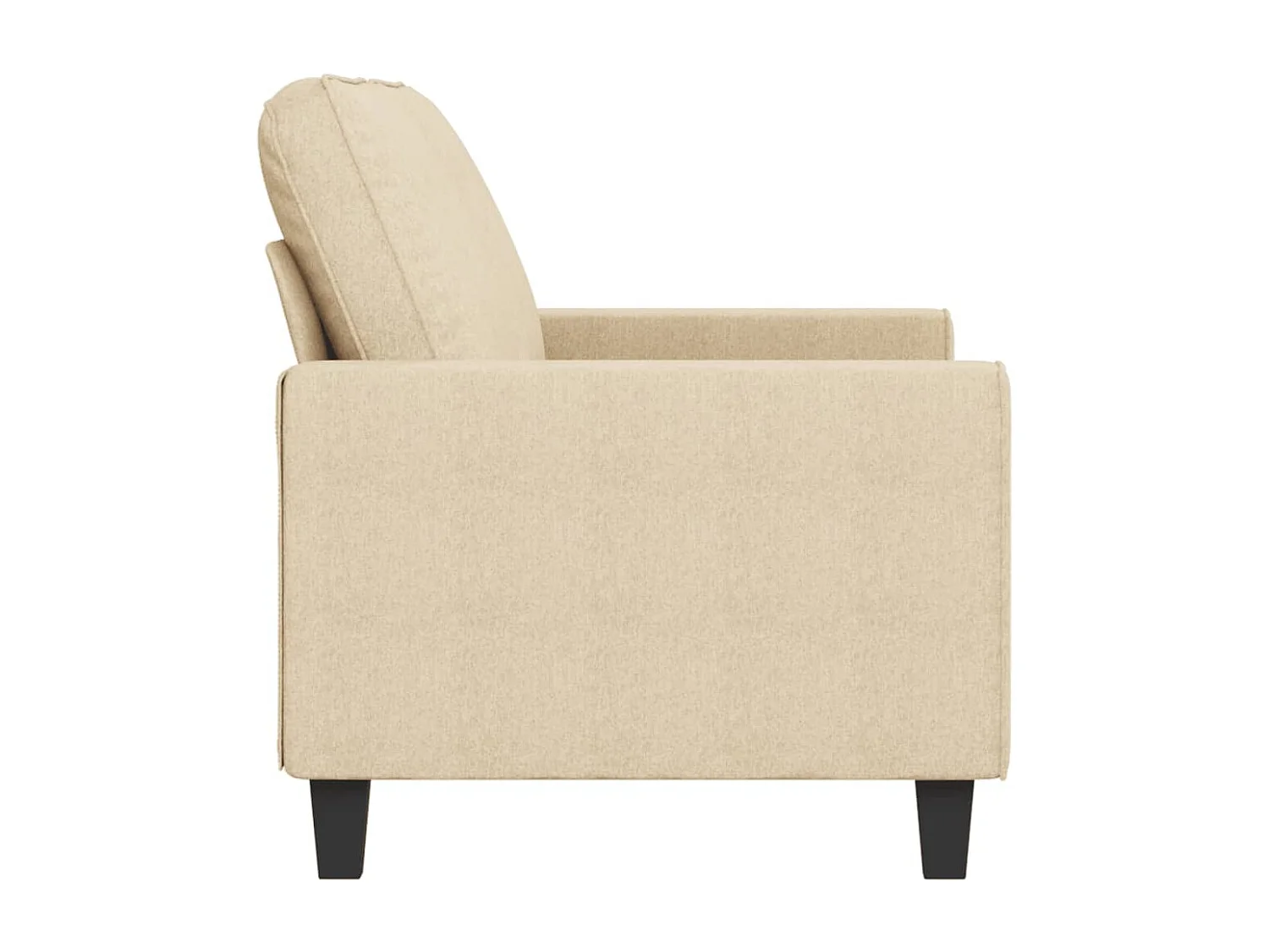 Sofá de 2 plazas de tela color crema 140 cm