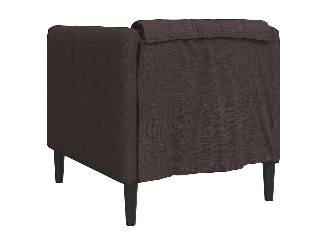Fauteuil marron foncé tissu