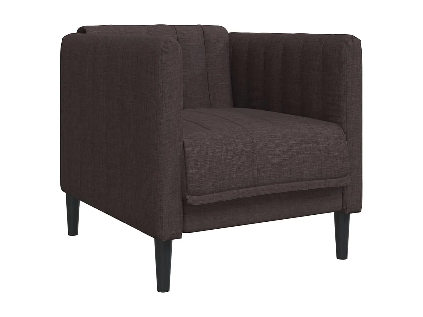 Fauteuil marron foncé tissu