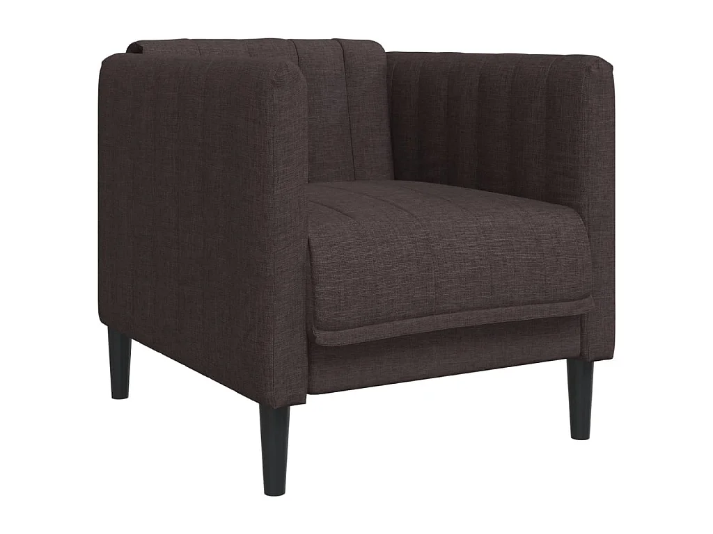 Fauteuil marron foncé tissu