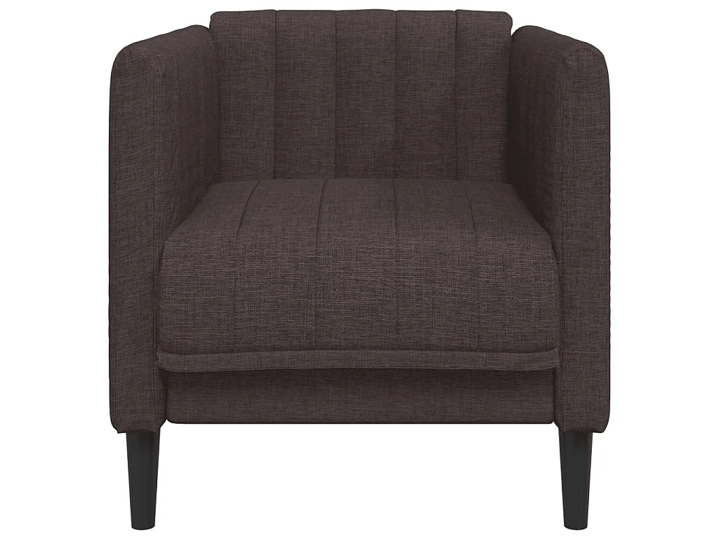 Fauteuil marron foncé tissu