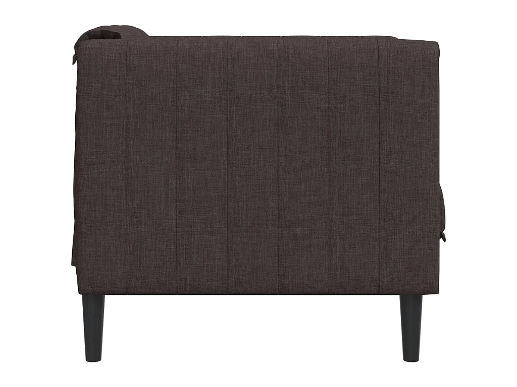 Fauteuil marron foncé tissu