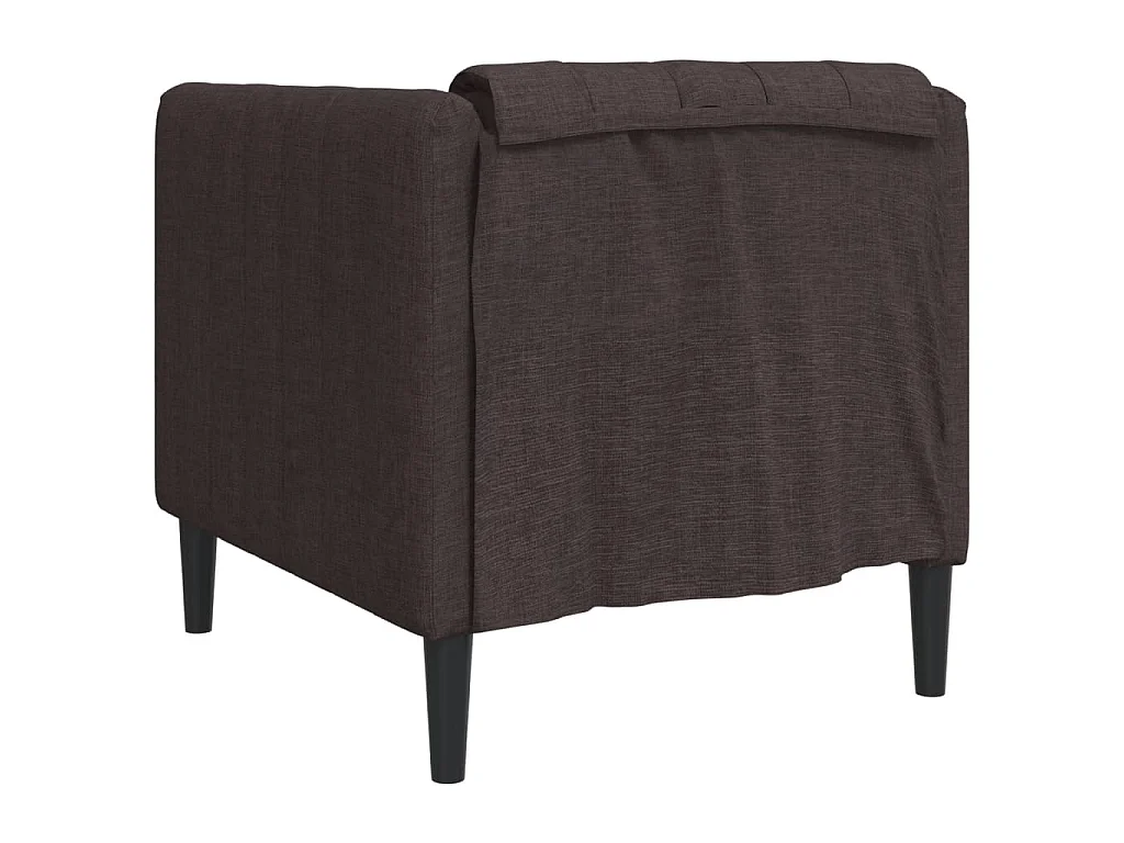 Fauteuil marron foncé tissu
