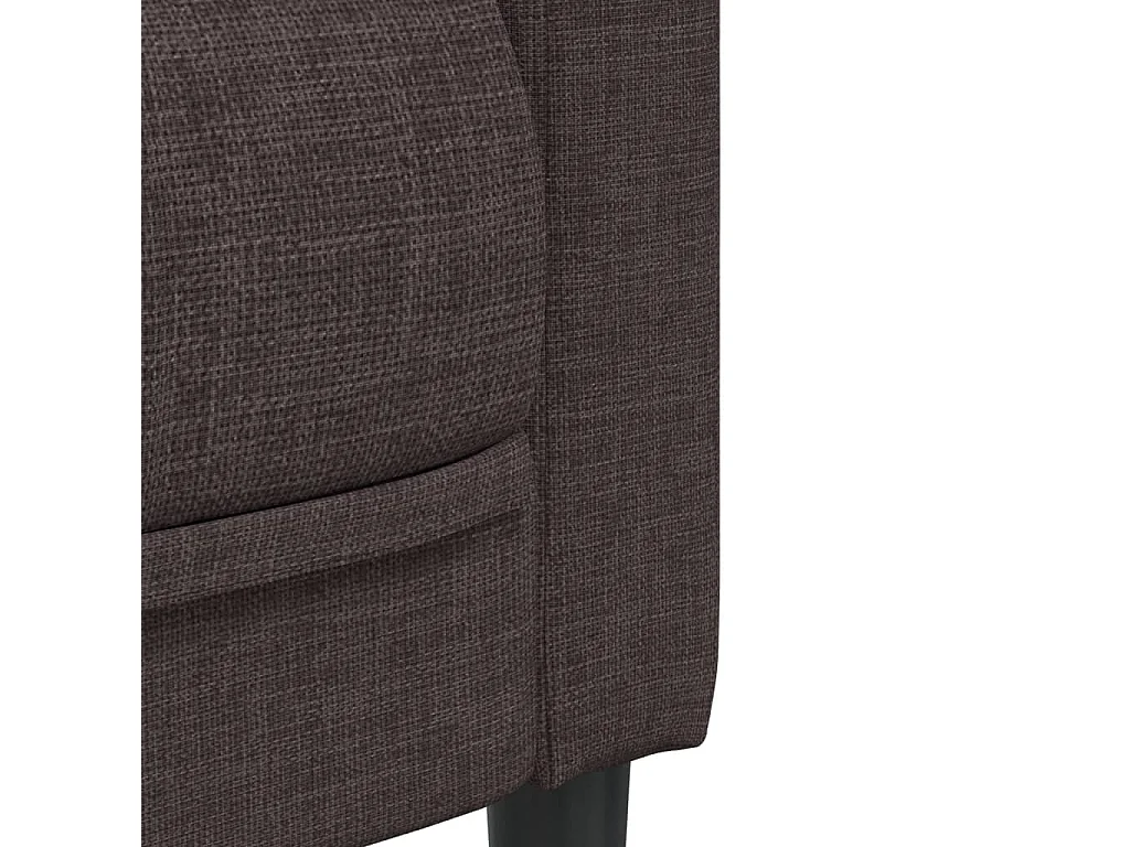 Fauteuil marron foncé tissu