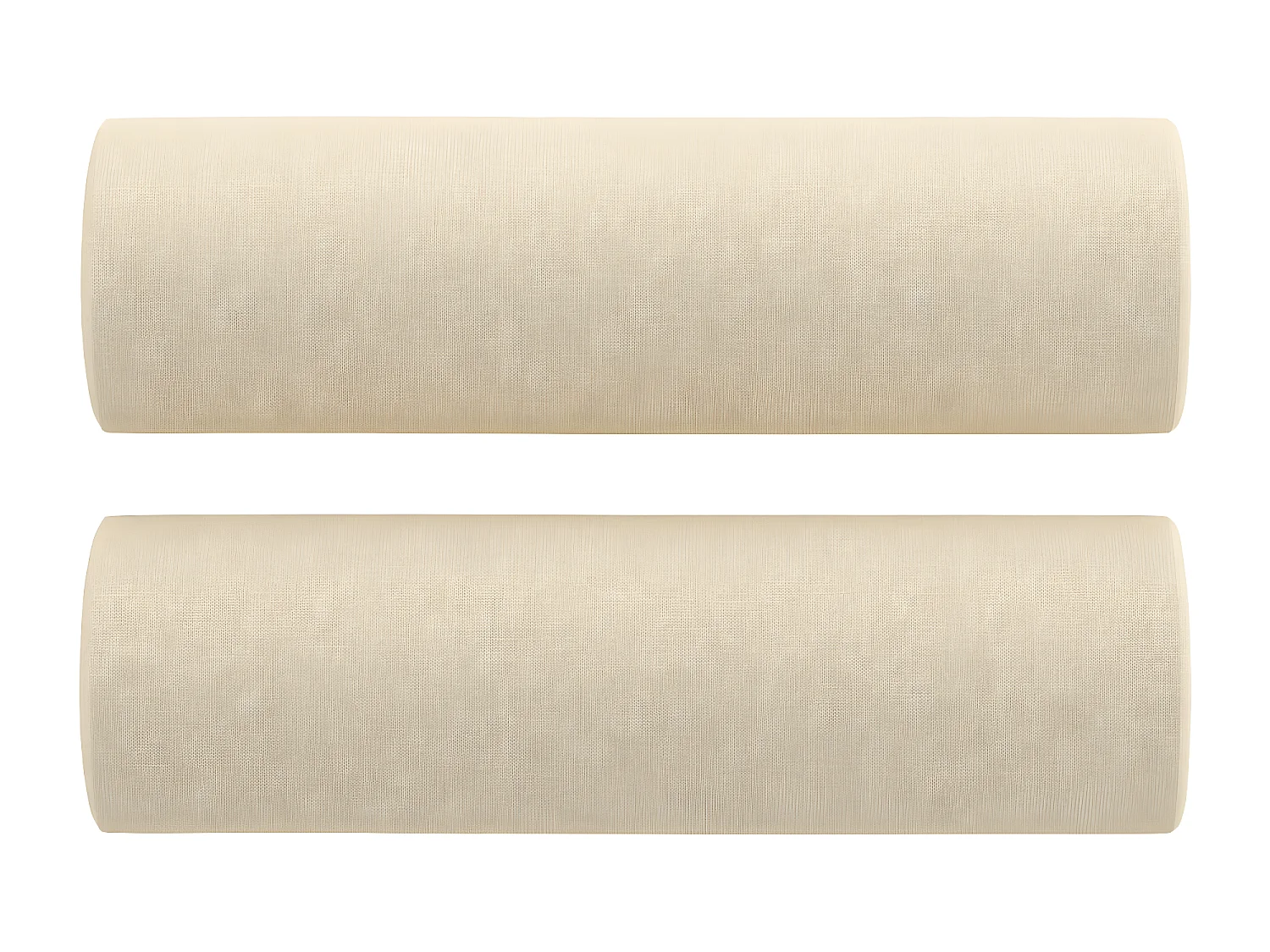 Canapé 3 places avec oreillers décoratifs crème 180 cm tissu