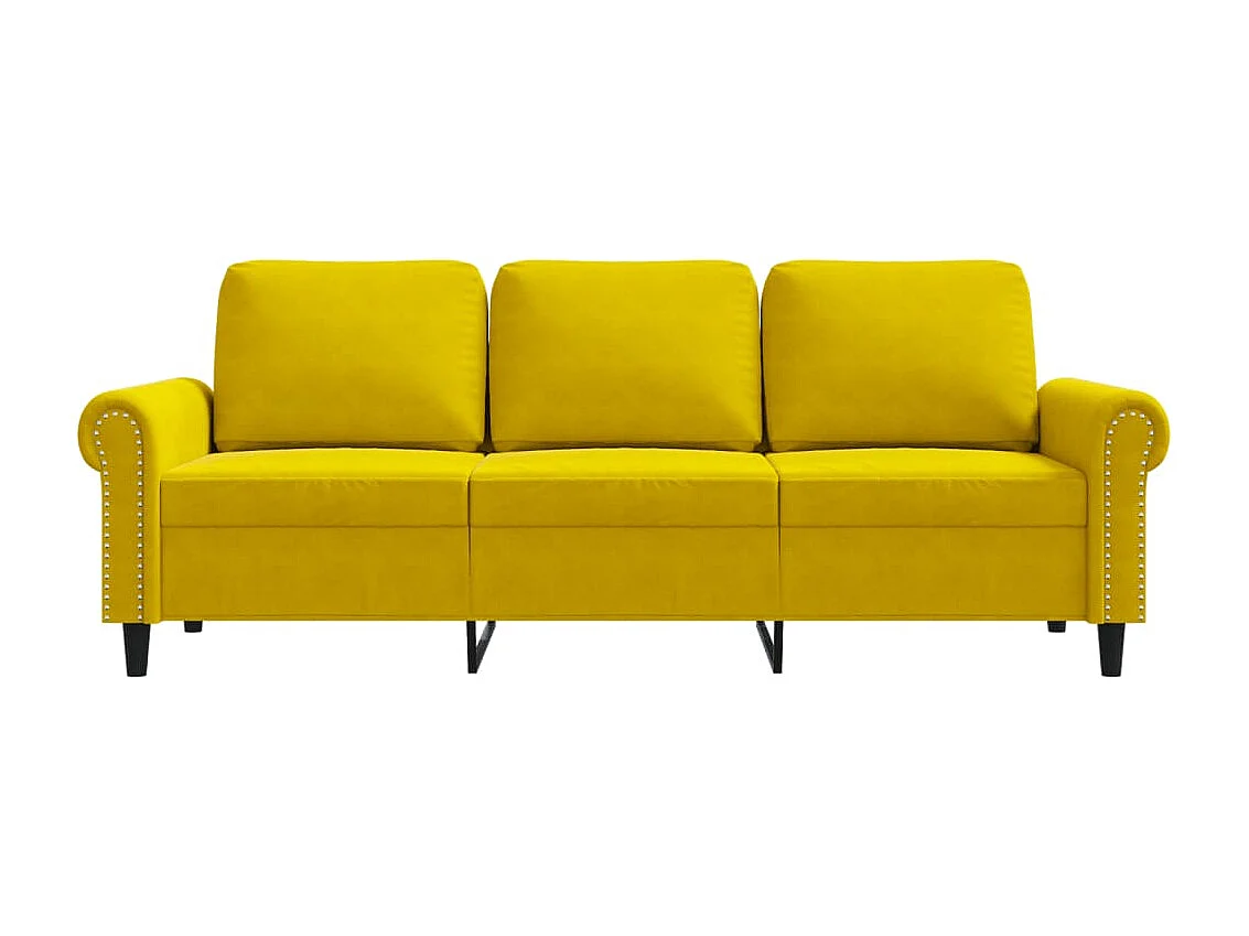3-Sitzer-Sofa Gelb 180 cm Samt