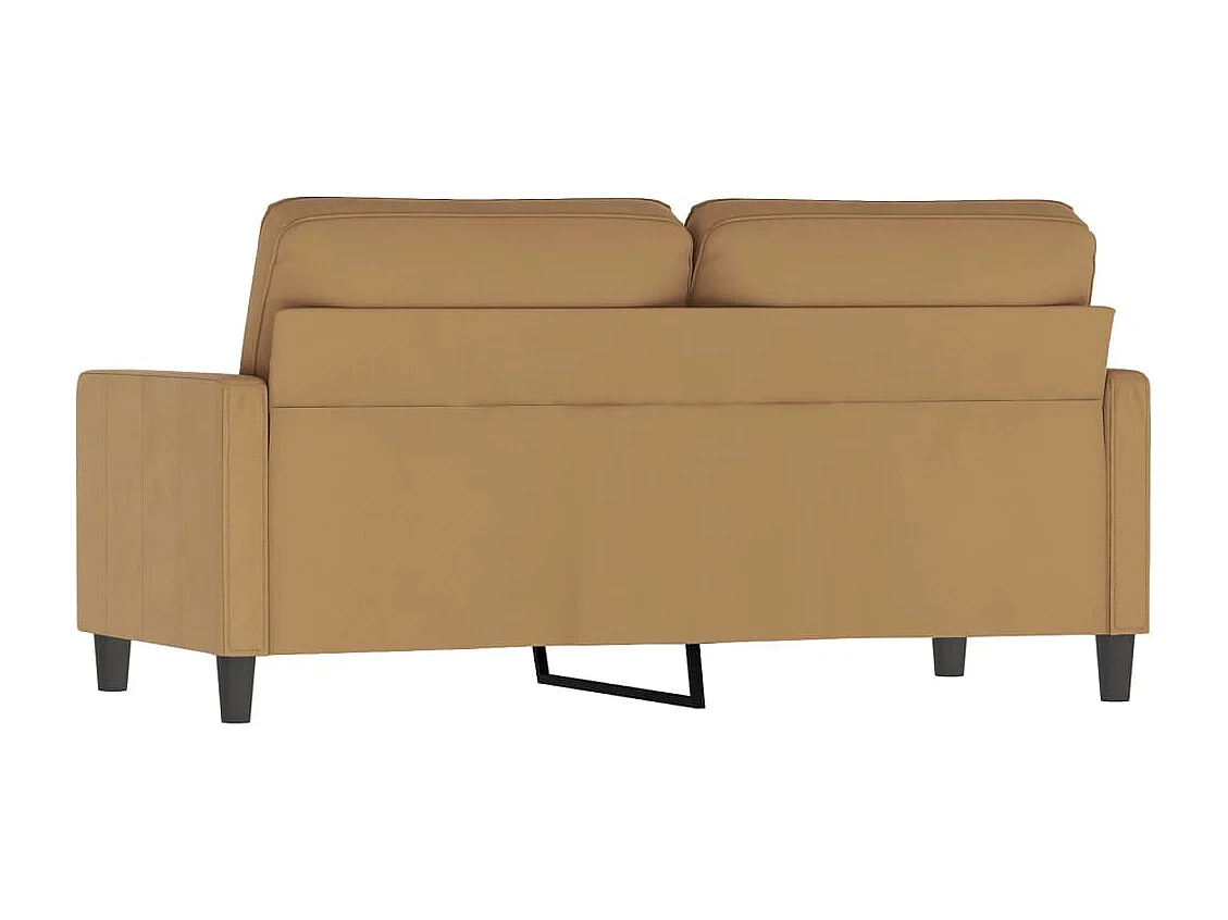 2-Sitzer-Sofa Braun 140 cm Samt