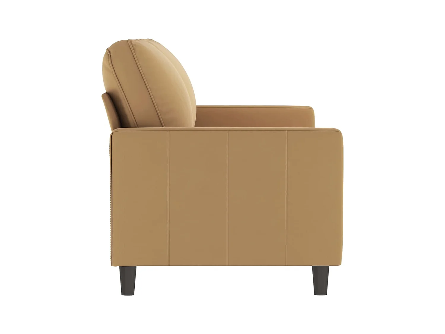 Canapé à 2 places Marron 140 cm Velours