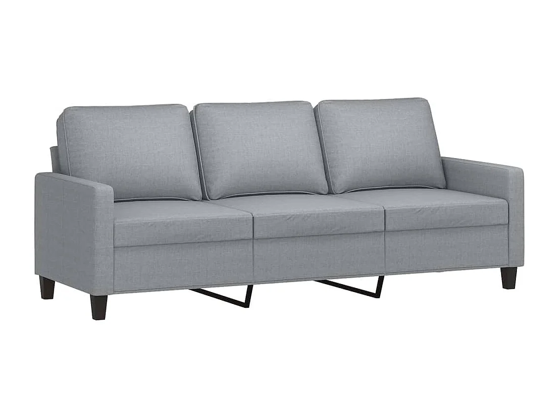 Ensemble de canapés 2 pcs avec coussins Gris clair Tissu
