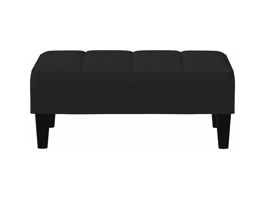 Schlafsofa 2-Sitzer mit Fußhocker Schwarz Samt