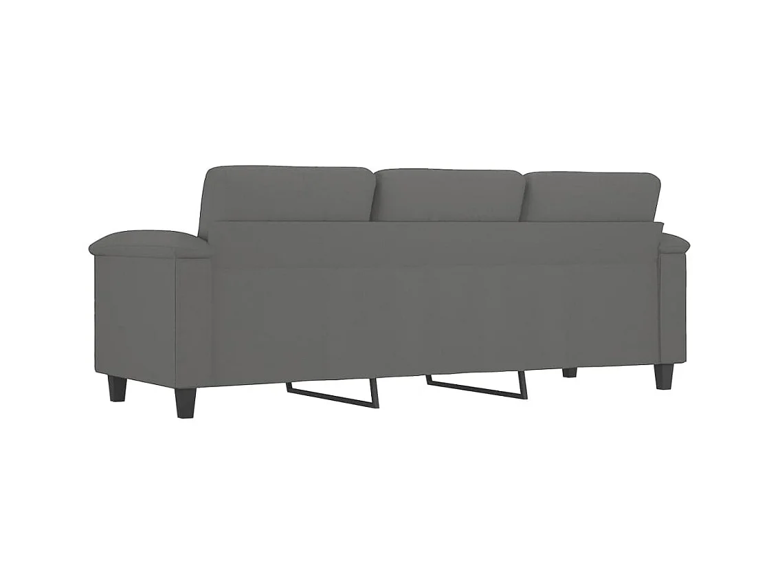 3-Sitzer-Sofa Dunkelgrau 180 cm Mikrofasergewebe