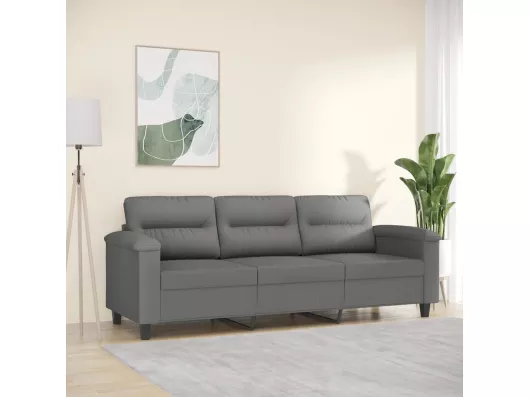 Kauf Unique 3-Sitzer-Sofa Dunkelgrau 180 cm Mikrofasergewebe