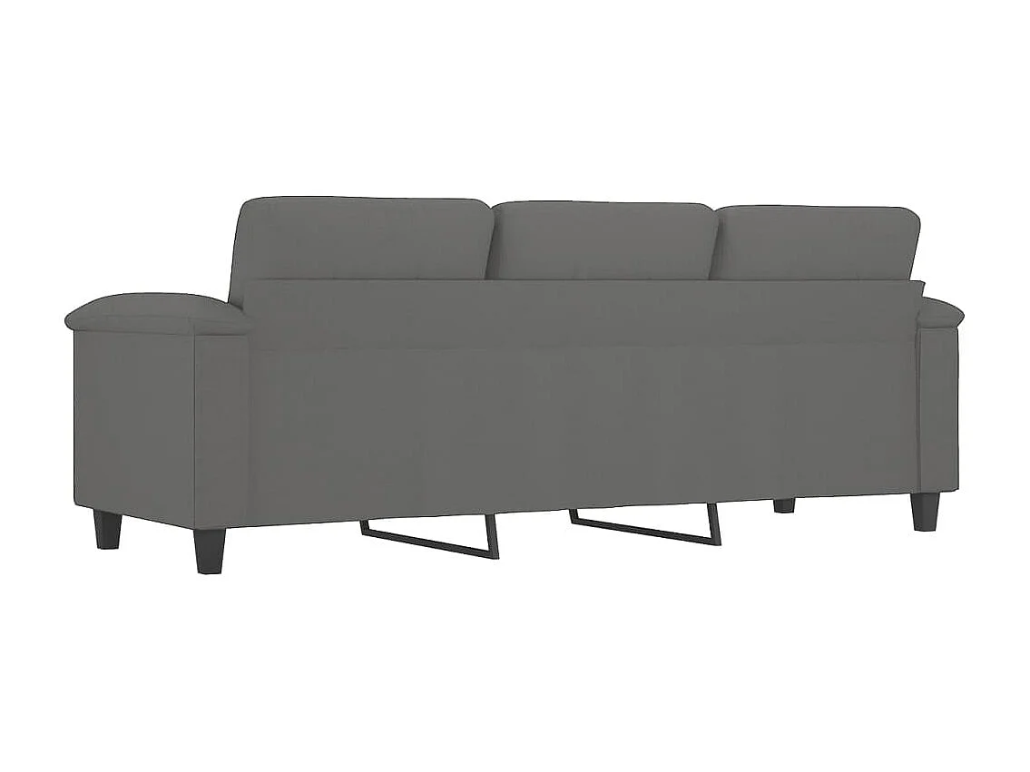 3-Sitzer-Sofa Dunkelgrau 180 cm Mikrofasergewebe