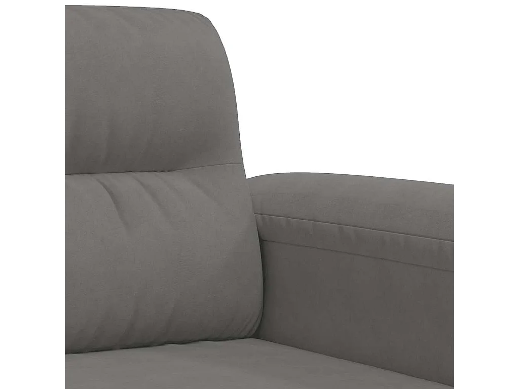 Canapé à 3 places Gris foncé 180 cm Tissu microfibre