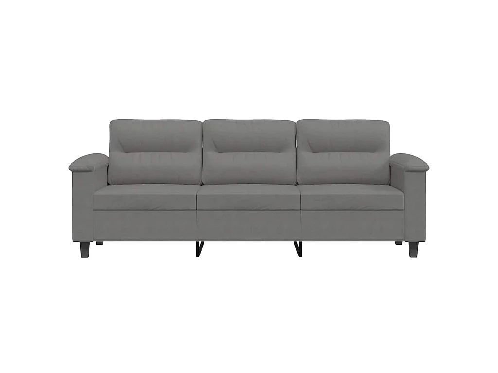 3-Sitzer-Sofa Dunkelgrau 180 cm Mikrofasergewebe