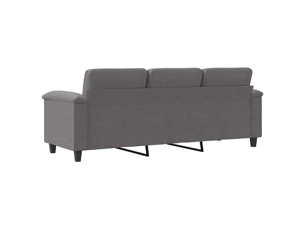 3-Sitzer-Sofa Dunkelgrau 180 cm Mikrofasergewebe