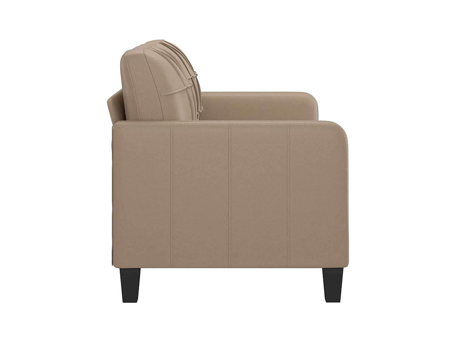 Divano a 2 Posti Cappuccino 140 cm in Similpelle