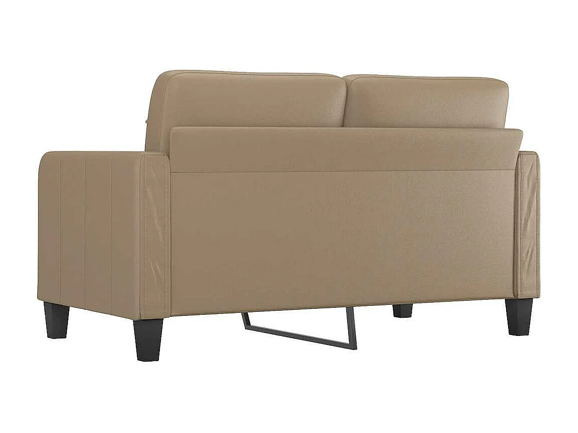 Divano a 2 Posti Cappuccino 140 cm in Similpelle