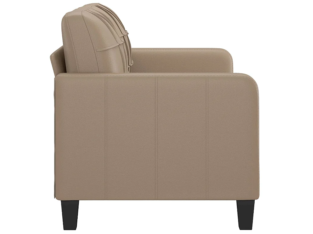 Divano a 2 Posti Cappuccino 140 cm in Similpelle