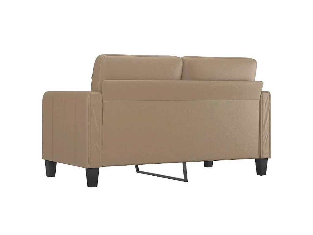 Divano a 2 Posti Cappuccino 140 cm in Similpelle